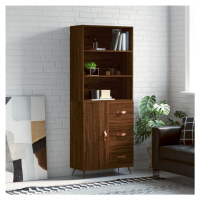 vidaXL Skříň highboard hnědý dub 69,5 x 34 x 180 cm kompozitní dřevo