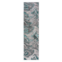 Flair Rugs koberce Běhoun Eris Marbled Emerald - 60x230 cm