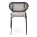 Jídelní židle MATILDA — ocel, plast, šedá