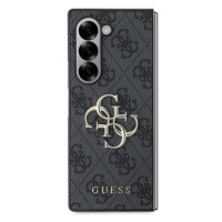 Guess PU 4G Metal Logo Zadní Kryt pro Samsung Galaxy Z Fold6 Grey