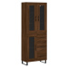 vidaXL Skříň highboard hnědý dub 69,5 x 34 x 180 cm kompozitní dřevo