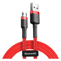 Baseus Cafule extra odolný nylonem opletený kabel USB / Micro USB QC3.0 2,4A 1m red