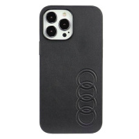 Audi Synthetic Leather pro iPhone 13 Pro Max 6,7 černo/černý pevný obal