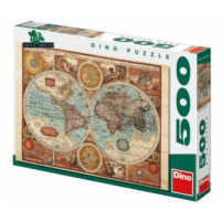 Mapa světa z roku 1626 - 500 puzzle