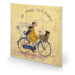 Dřevěný obraz Sam Toft - The Doggie Taxi Service, (30 x 30 cm)