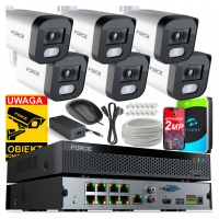 Force Monitorovací sada 6x Ip kamera 4MPx 2K, Disk 1TB, Poe Rekordér