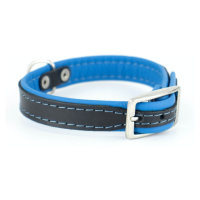 Vsepropejska Leather kožený obojek pro psa | 19 - 53 cm Barva: Modrá, Obvod krku: 45 - 53 cm