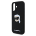 Zadní kryt Karl Lagerfeld Liquid Silicone Karl Head MagSafe pro Apple iPhone 16, černá