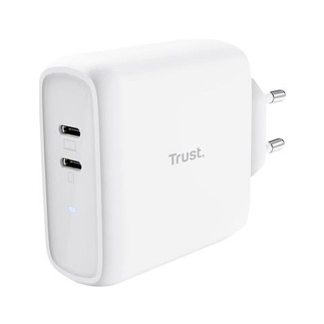 Trust MAXO 65W 2P USB-C CHARGER, bílá