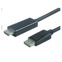 PREMIUMCORD Kabel DisplayPort 1.2 na HDMI 2.0, pro rozlišení 4Kx2K@60Hz, 2m