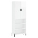 vidaXL Skříň highboard lesklá bílá 69,5 x 34 x 180 cm kompozitní dřevo