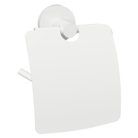 Sapho X-ROUND WHITE držák toaletního papíru s krytem, bílá