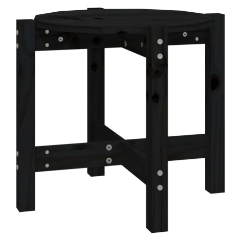 vidaXL Konferenční stolek černý Ø 52,5 x 45 cm masivní borové dřevo