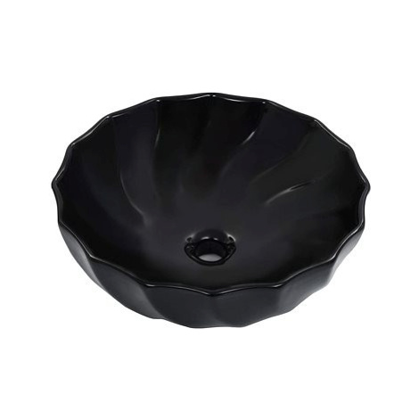 Umyvadlo černé 46 × 17 cm keramika SHUMEE
