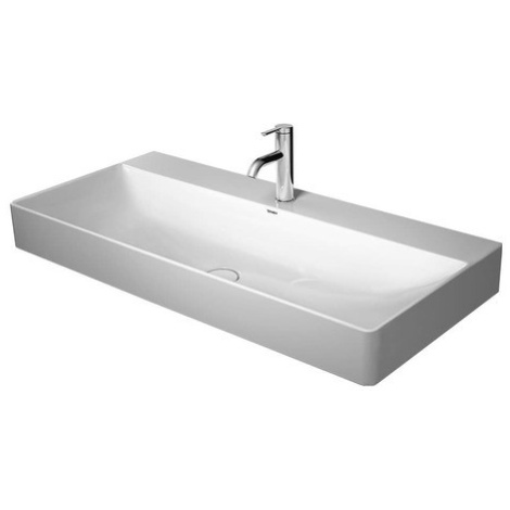 Duravit DuraSquare - Umyvadlo na desku, 800x470 mm, bez přepadu, s otvorem pro baterii, DuraCera