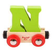 Bigjigs Rail vagónek dřevěné vláčkodráhy - Písmeno N