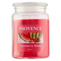 Provence Svíčka ve skle s víčkem 510g, jahoda+meloun