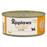 Applaws ve vývaru konzervy 6 x 156 g - Kuřecí prsa & sýr