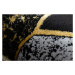 Kusový koberec Gloss 400B 86 3D geometric black/gold 160x220 cm