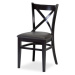 Židle A010-P - čalouněný sedák Barva korpusu: Tmavě hnědá, látka: Friga 711