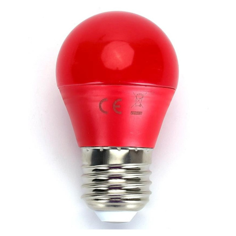 B.V. LED Žárovka G45 E27/4W/230V červená