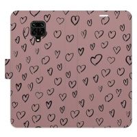 iSaprio Flip pouzdro Heart Dark 02 pro Xiaomi Redmi Note 9 Pro / Note 9S