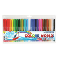 Centropen Popisovač COLOUR WORLD 7550 trojboký - sada 30 barev