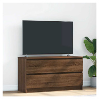 vidaXL TV skříňka hnědý dub 100x35x54 cm kompozitní dřevo