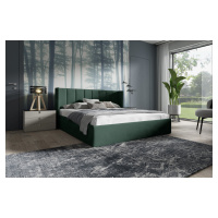 Eka Čalouněná postel EVEREST - Kronos 160x200 cm Barva látky: Smaragdová (19), Úložný prostor: S