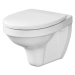 DEANTE Podomítkový rám, pro závěsné WC mísy + SLIM tlačítko bílé + WC CERSANIT DELFI + SEDÁTKO C