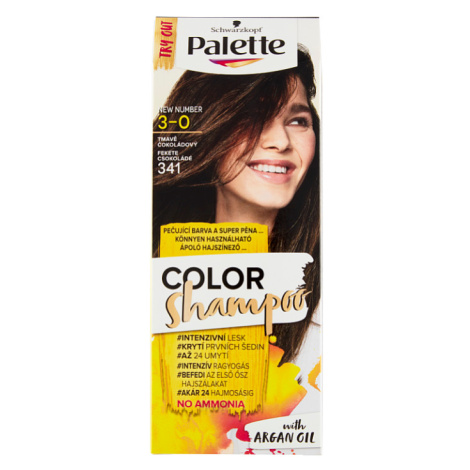 Schwarzkopf Palette Color Shampoo barva na vlasy Tmavě Čokoládový 3-0 (341)