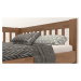 Rohová postel APOLONIE levá, dub/světlý ořech, 180x200 cm