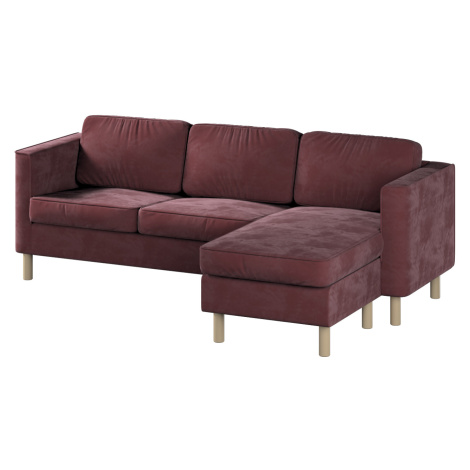 Dekoria Potah na pohovku Pärup pro 3 místa s lehátkem, bordó, 235x148x86, Velvet, 704-37