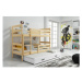 Dětská patrová postel ERYK s výsuvným lůžkem 90x200 cm - borovice Bílá