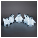 Konstsmide Christmas Sada pěti LED akrylových světelných figurek tučňáčků