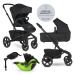 EASYWALKER - Kočárek kombinovaný Jimmey 2v1 Pepper Black LITE RWS + KIDDY Evoluna i-size 2 + zák