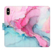 iSaprio flip pouzdro PinkBlue Marble pro iPhone X/XS