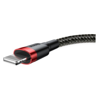 Datový kabel Baseus Cafule Cable USB for Lightning 2.4A 1M, červená-černá