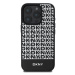 DKNY PU Leather Repeat Pattern Bottom Stripe MagSafe Zadní Kryt pro iPhone 16 Pro Black