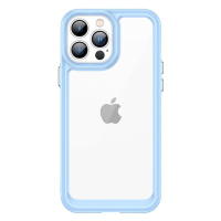 Silikonové pouzdro Space s barevným rámem na iPhone 15 PRO 6.1 Blue