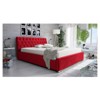 Eka Čalouněná postel LUXURIOUS 140x200 cm Barva látky Trinity: (2309) Červená, Úložný prostor: S