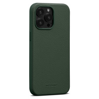 Woolnut kožený kryt pro iPhone 15 Pro Max tmavě zelený