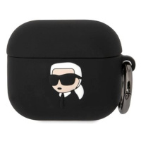 Karl Lagerfeld 3D Logo NFT Karl Head Silikonové Pouzdro pro Airpods 3 Black