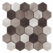 Mozaika Cir Materia Prima mix grey hexagon 27x27 cm lesk 10699211