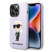 Karl Lagerfeld KLHCP14LSNIKBCU hard silikonové pouzdro iPhone 14 PRO 6.1" purple Silicone Ikonik