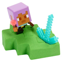 Mattel minecraft mini mode těžící figurka s krumpáčem, htl00