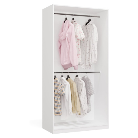 TP Living Modulární otevřená šatní skříň Openo 2W 100 cm bílá