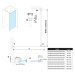 POLYSAN ESCA CHROME jednodílná sprchová zástěna k instalaci ke stěně, matné sklo, 1200 ES1112-01
