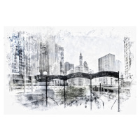 Umělecká fotografie City Art CHICAGO Downtown, Melanie Viola, (40 x 26.7 cm)
