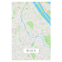 Mapa Wien color, POSTERS, (26.7 x 40 cm)